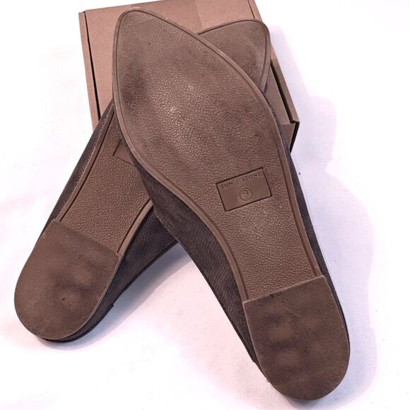 Sun + Stone Women's Ninna Faux Leather Padded Insole Mules Flats US Size 9S - Picture 3 of 4